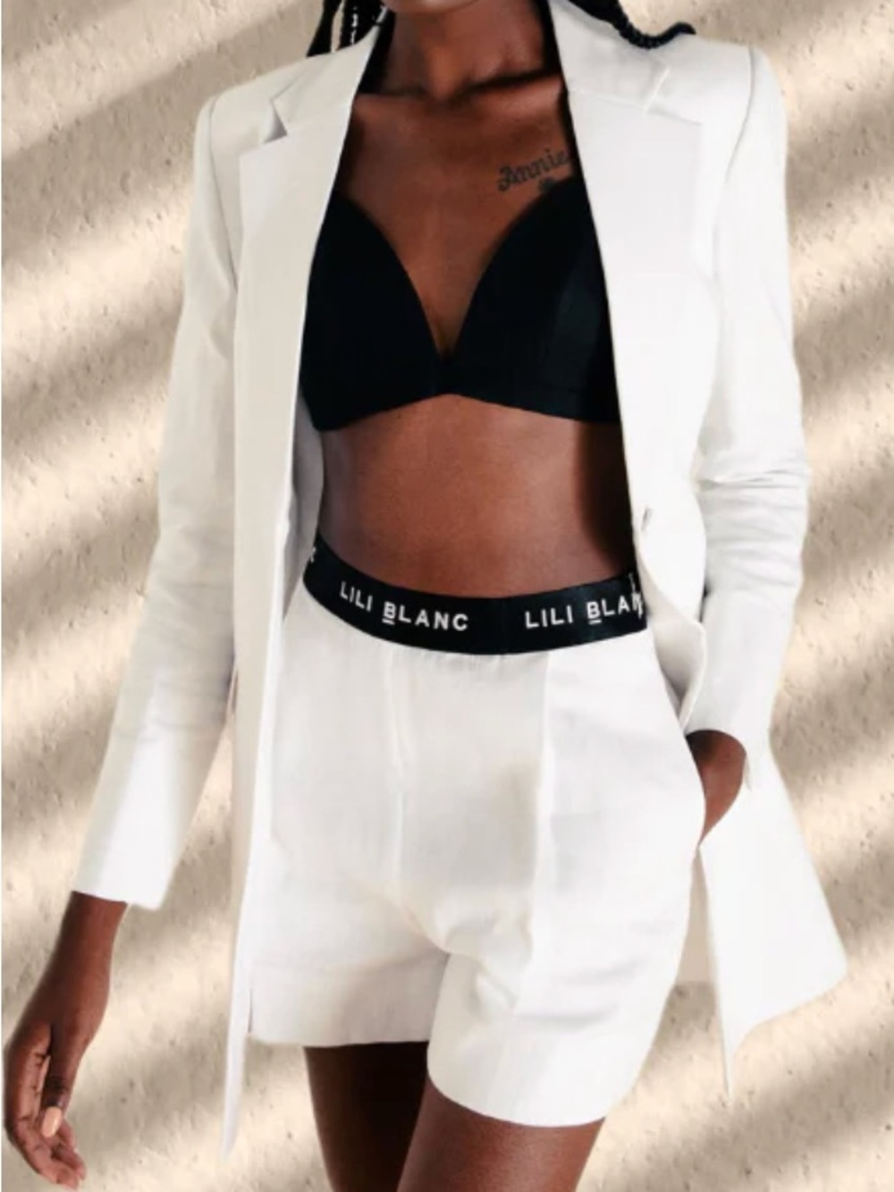 White Longline Blazer